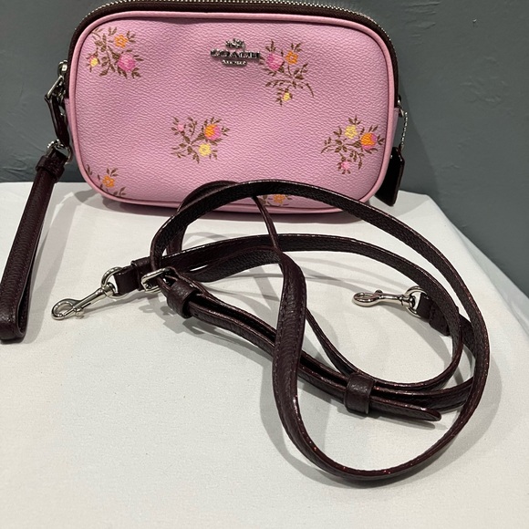 Coach Pink Floral Crossbody Bag - Picture 1 of 11